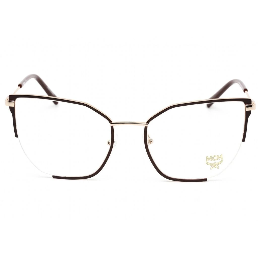 商品MCM|MCM Women's Eyeglasses - Clear Demo Lens Burgundy/Gold Cat Eye Frame | MCM2156 620,价格¥432,第2张图片详细描述