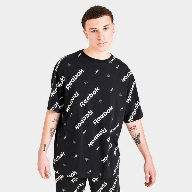 商品Reebok|Men's Reebok Identity All-Over Print Short-Sleeve T-Shirt,价格¥75,第3张图片详细描述