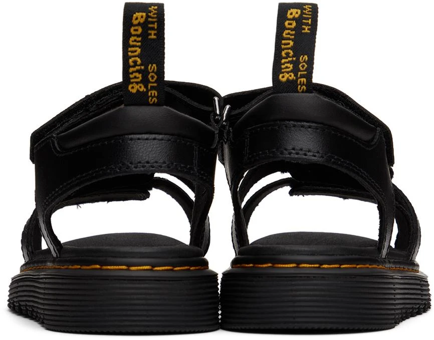 商品Dr. Martens|Kids Black Klaire Leather Strap Big Kids Sandals,价格¥664,第2张图片详细描述
