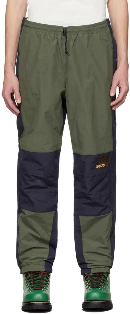 商品Gucci|Green & Blue The North Face Edition Lightweight Techno Track Pants,价格¥7580,第1张图片