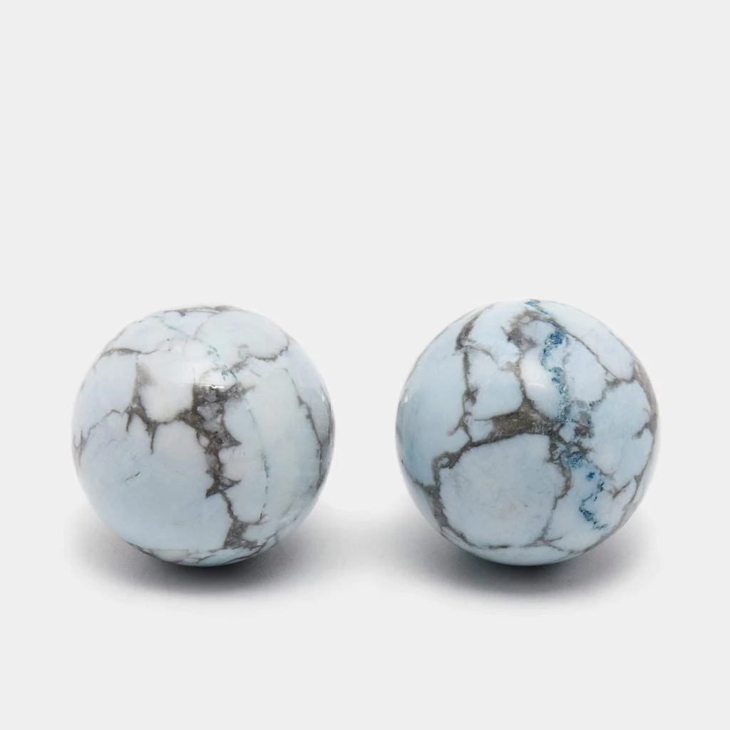 商品[二手商品] Dior|Dior Mise en Dior Tribales Powder Blue Matte Gold Tone Stud Earrings,价格¥2903,第3张图片详细描述