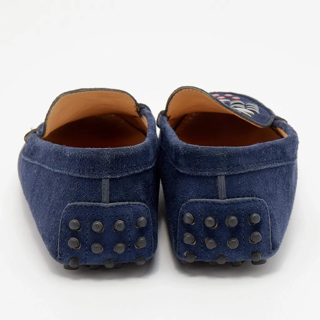 商品[二手商品] Tod's|Tod's Navy Blue Suede Studded Slip On Loafers Size 37,价格¥1097,第5张图片详细描述