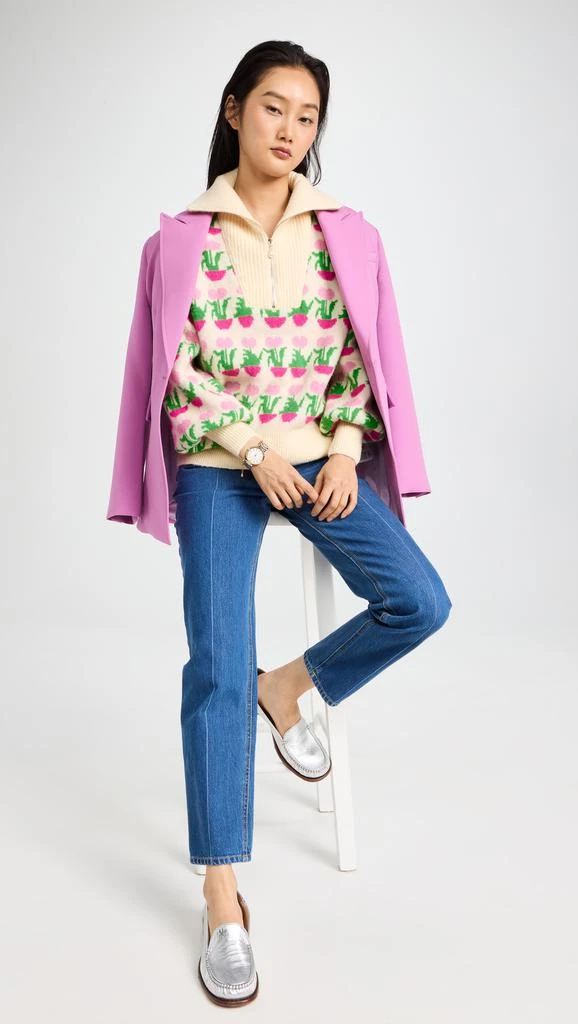 商品Kitri|KITRI Lorna Flower Pot Zip Up Sweater,价格¥1439,第5张图片详细描述