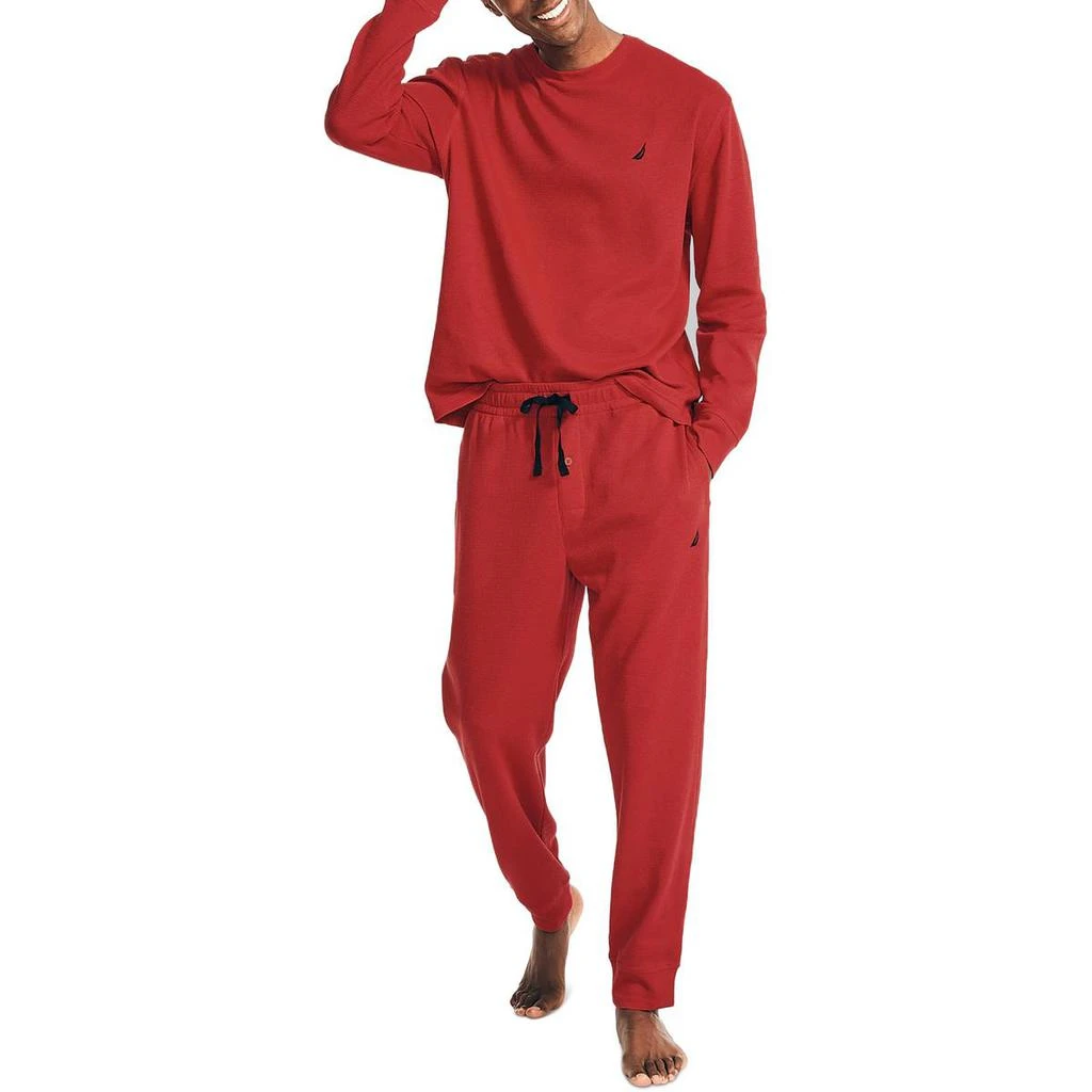 商品Nautica Sleepwear|Nautica Sleepwear Mens Waffle 2PC Pant Set,价格¥100,第1张图片