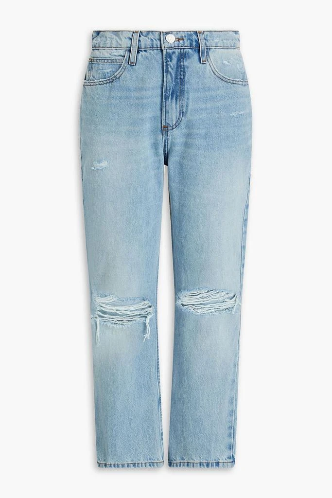 商品FRAME|Cropped distressed high-rise bootcut jeans,价格¥504,第1张图片