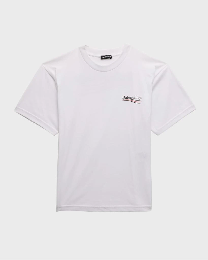 商品Balenciaga|Kid's Political Campaign Cotton Jersey T-Shirt, Size 8-10,价格¥1829,第1张图片