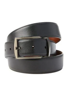 商品Perry Ellis|Ellis Black Texture Reversible Belt,价格¥261,第1张图片