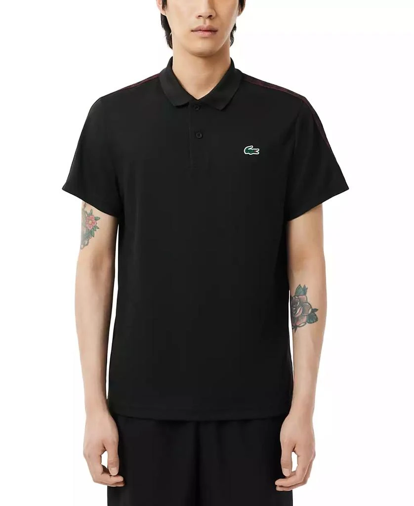 商品Lacoste|Men's Jacquard Striped Polo Shirt,价格¥861,第3张图片详细描述