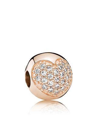 商品PANDORA|Clip - Sterling Silver & Cubic Zirconia Rose Love of My Life,价格¥593,第1张图片详细描述