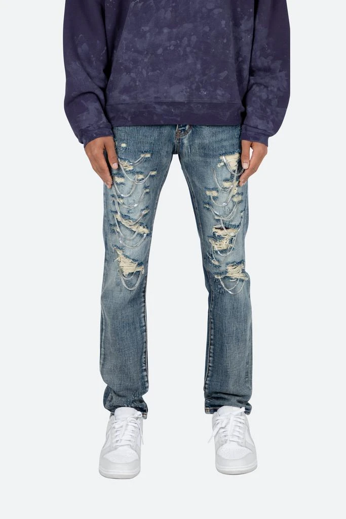 商品MNML|D436 Chain Straight Denim - Blue,价格¥225,第1张图片