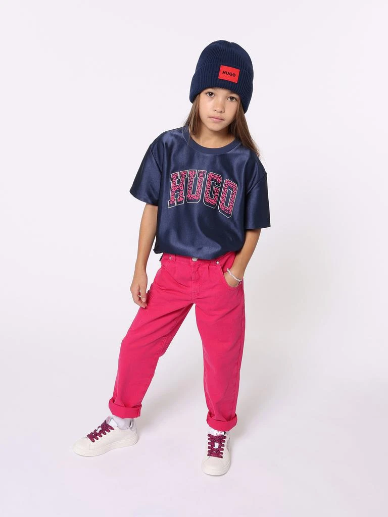 商品Hugo Boss|Hugo Kids Knitted Beanie Hat in Blue,价格¥213,第5张图片详细描述