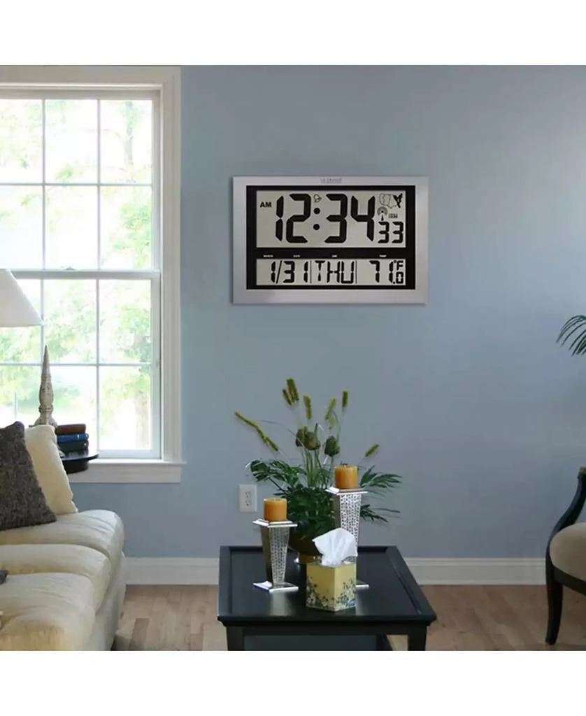 商品La Crosse Technology|Jumbo Atomic Digital Wall Clock with Indoor Temperature,价格¥1062,第2张图片详细描述