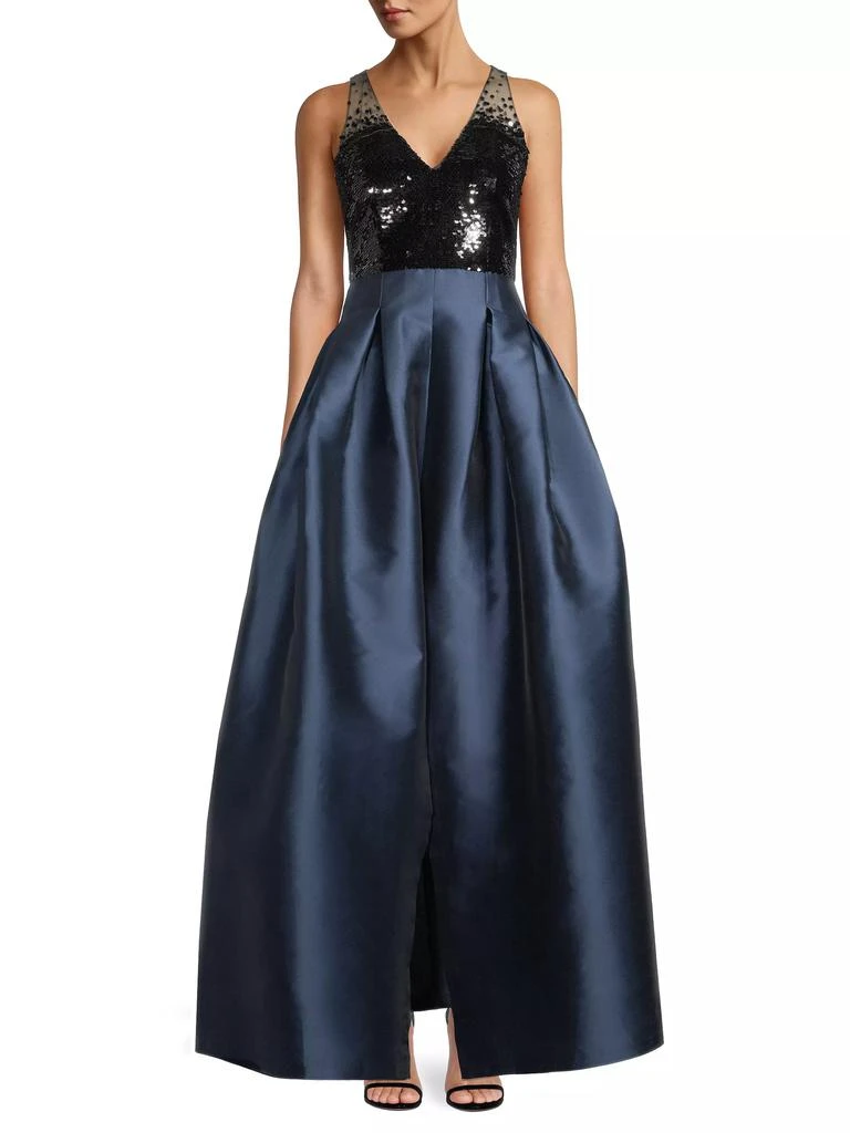 商品Sachin & Babi|Erica Sequin & Satin Gown,价格¥2953,第2张图片详细描述