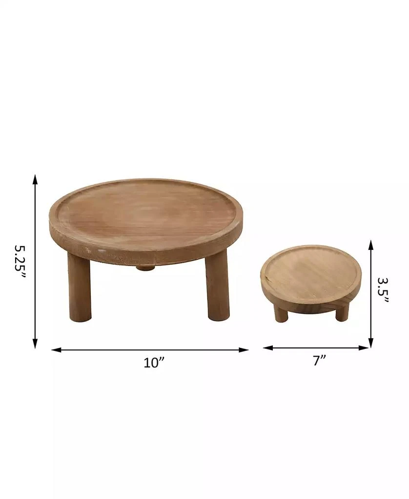 商品Flora Bunda|Footed Wood Plant Stand, Set of 2,价格¥667,第2张图片详细描述