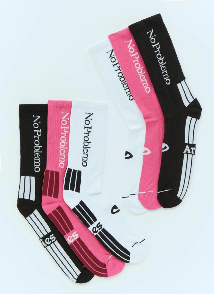 商品Aries|Pack Of Three No Problemo Socks,价格¥301,第1张图片