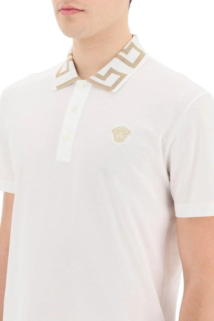 商品Versace|Taylor fit polo shirt with Greca collar,价格¥2078,第5张图片详细描述