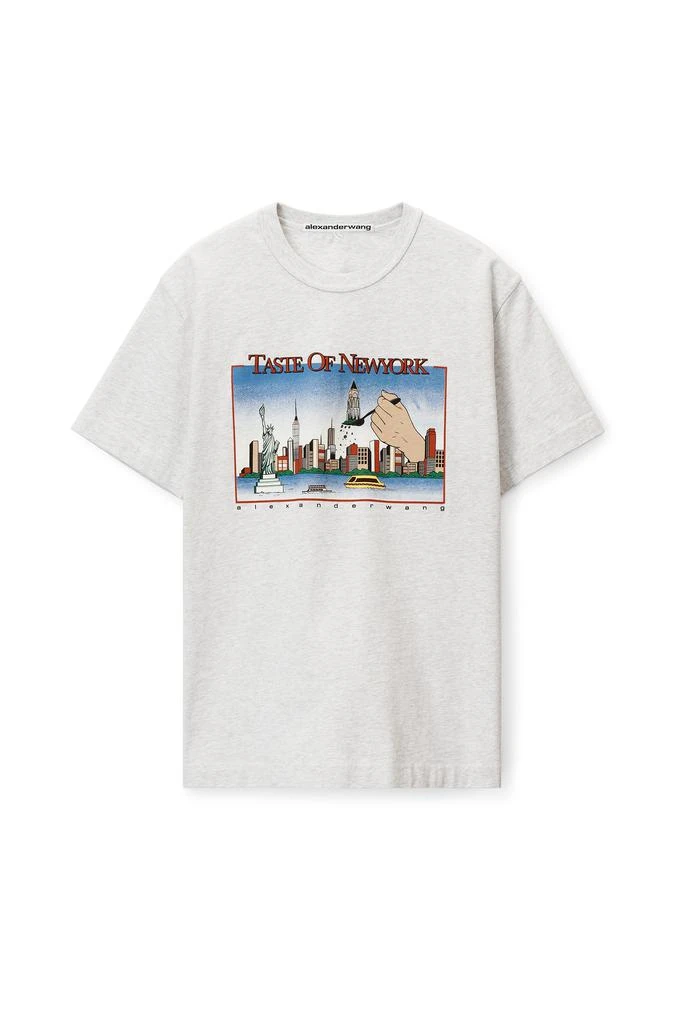 商品Alexander Wang|Ny Skyline Graphic Tee In Compact Jersey,价格¥1288,第1张图片