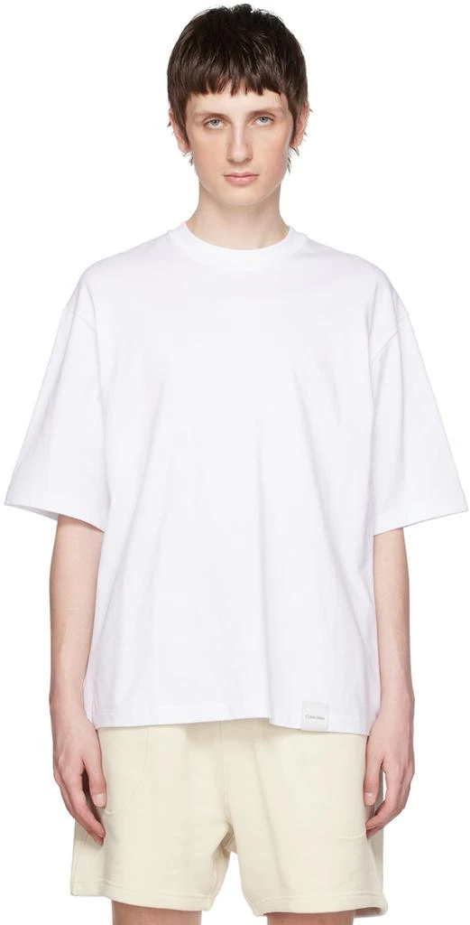 商品Calvin Klein|White Relaxed T-Shirt,价格¥307,第1张图片