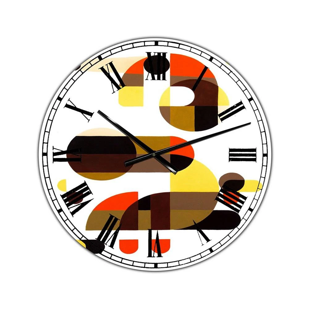 商品Designart|in and Out Oversized Mid-Century Wall Clock - 36" x 28" x 1",价格¥1489,第1张图片