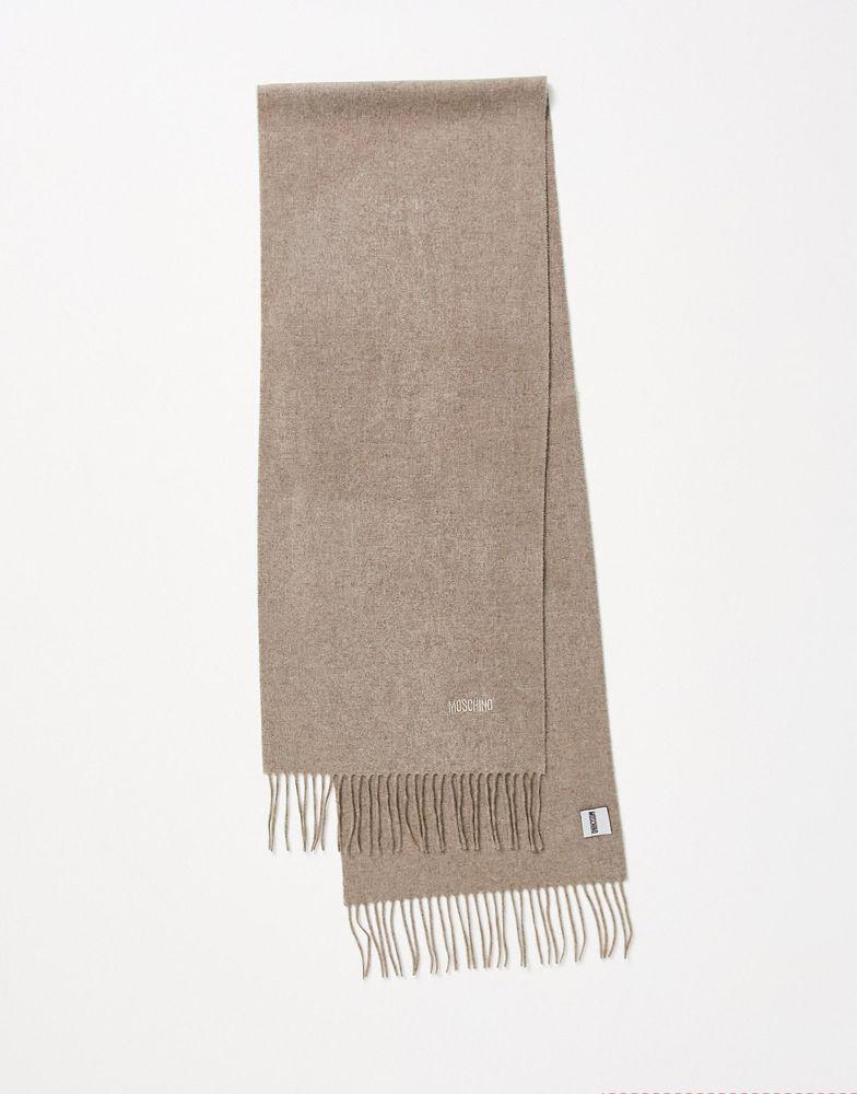 商品Moschino|Moschino wool scarf in grey,价格¥455,第1张图片