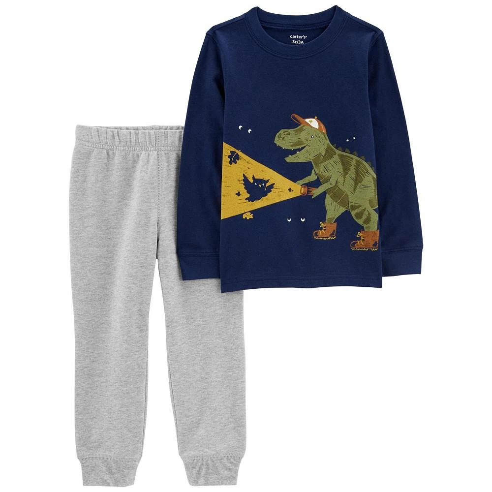 商品Carter's|Baby Boys Dinosaur Jersey T-shirt and Pull-On Joggers, 2-Piece Set,价格¥136,第1张图片