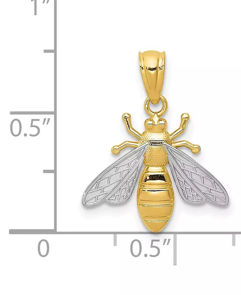 商品Macy's|Two-Tone Bee Charm Pendant in 14k Gold,价格¥748,第2张图片详细描述