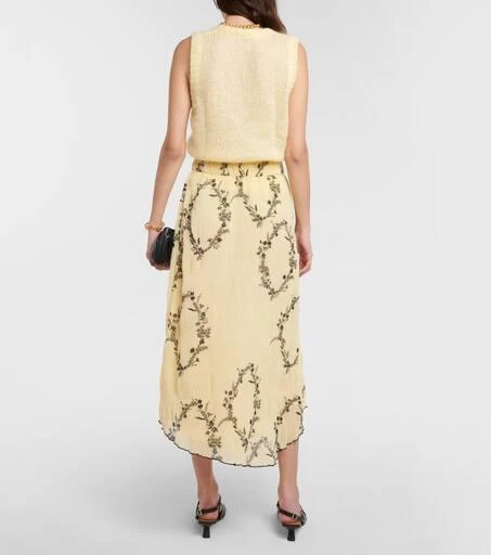 商品Ganni|Floral georgette midi skirt,价格¥790,第3张图片详细描述