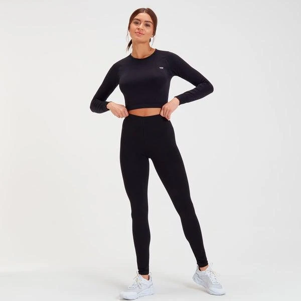 商品Myprotein|MP Women's Jersey Leggings - Black,价格¥225,第2张图片详细描述