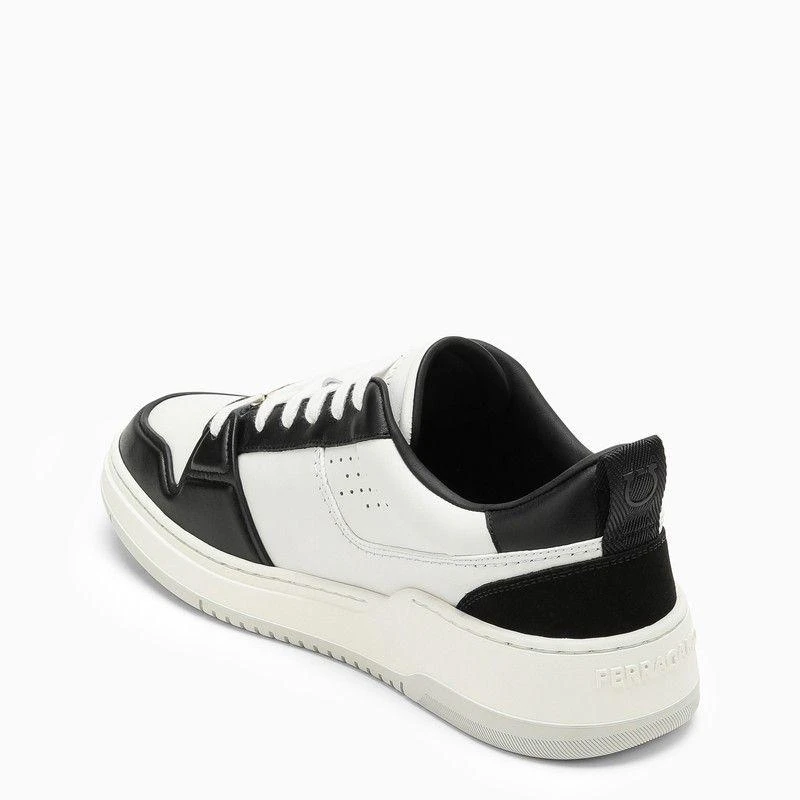 商品Salvatore Ferragamo|LOW BLACK/WHITE LEATHER TRAINER,价格¥2944,第4张图片详细描述