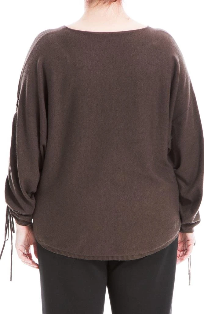 商品MAXSTUDIO|Cinched Sleeve Curved Hem Sweater,价格¥169,第2张图片详细描述