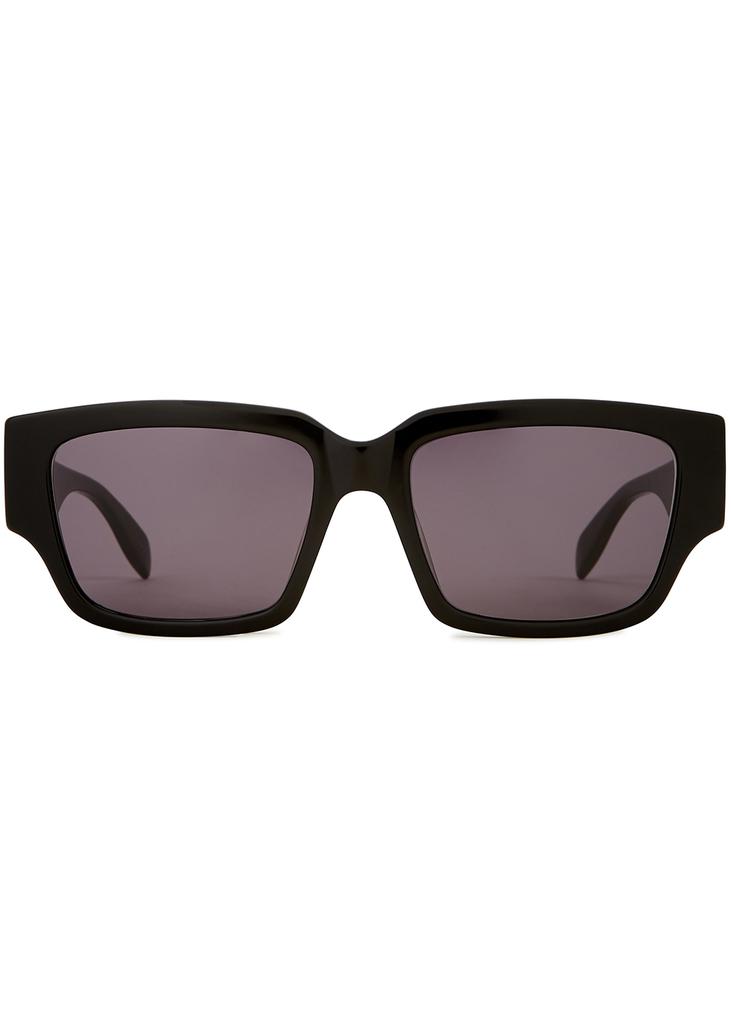 Black rectangle-frame sunglasses商品第2张图片规格展示