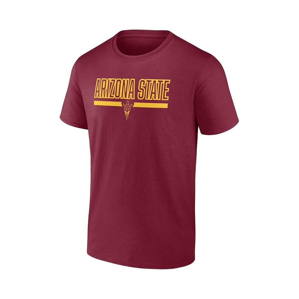 Men's Branded Maroon Arizona State Sun Devils Classic Inline Team T-shirt商品第3张图片规格展示