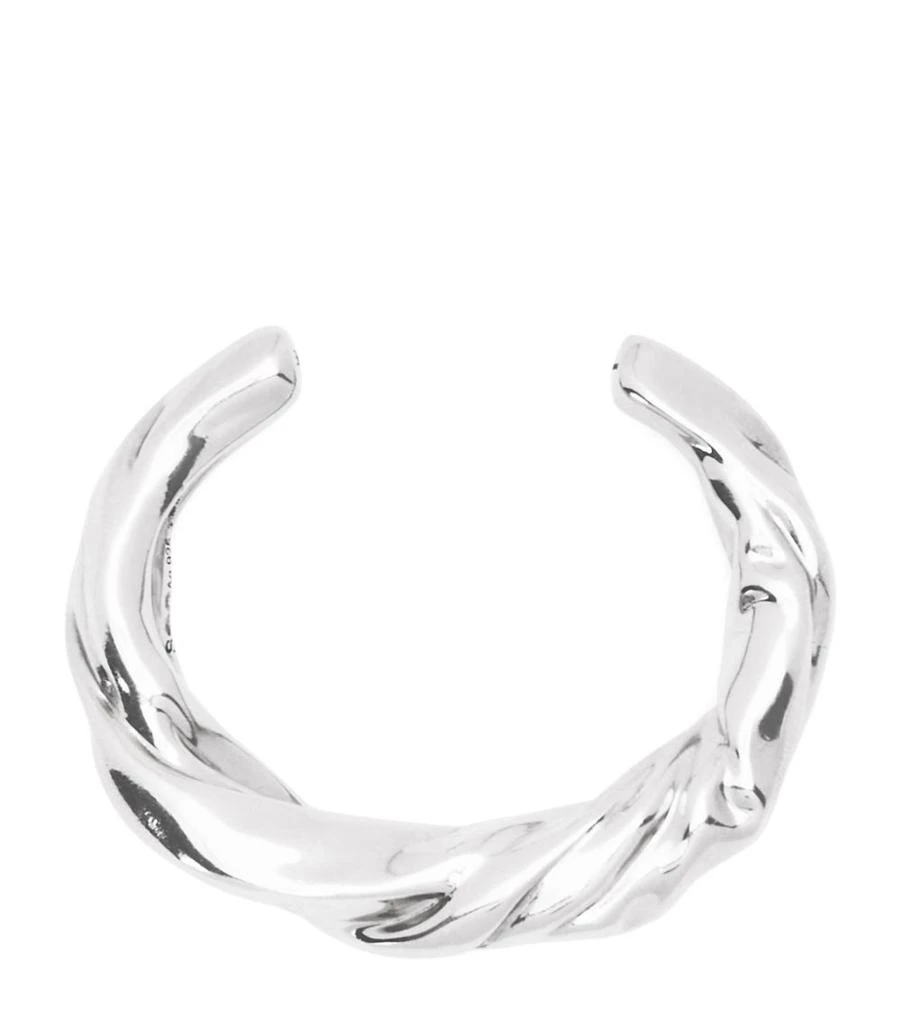 商品Loewe|Small Sterling Silver Twist Cuff Bangle,价格¥9104,第2张图片详细描述