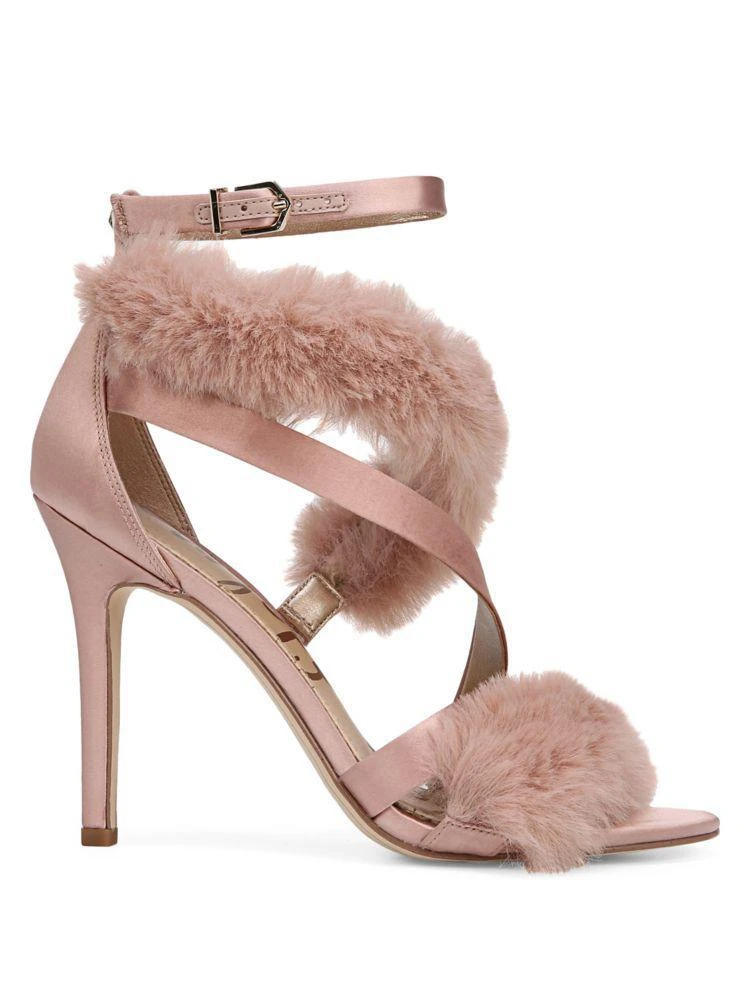 商品Sam Edelman|Orient Express Adelle Strappy 毛绒细高跟鞋,价格¥295,第3张图片详细描述