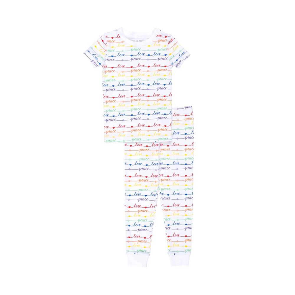 Peace and Love Baby Boys and Girls 2-Piece Pajama Set商品第2张图片规格展示