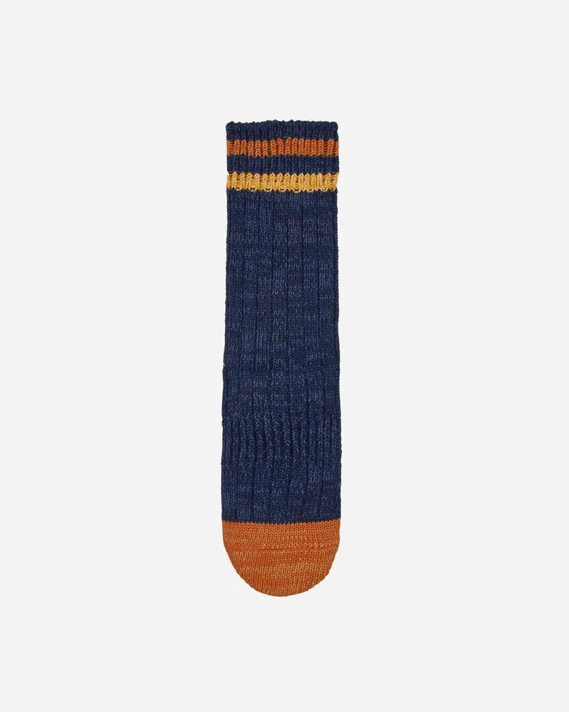 商品KAPITAL|60 Yarns Grandrelle Ivy Rainbowy Happy Heel-Hold Socks Navy,价格¥220,第2张图片详细描述