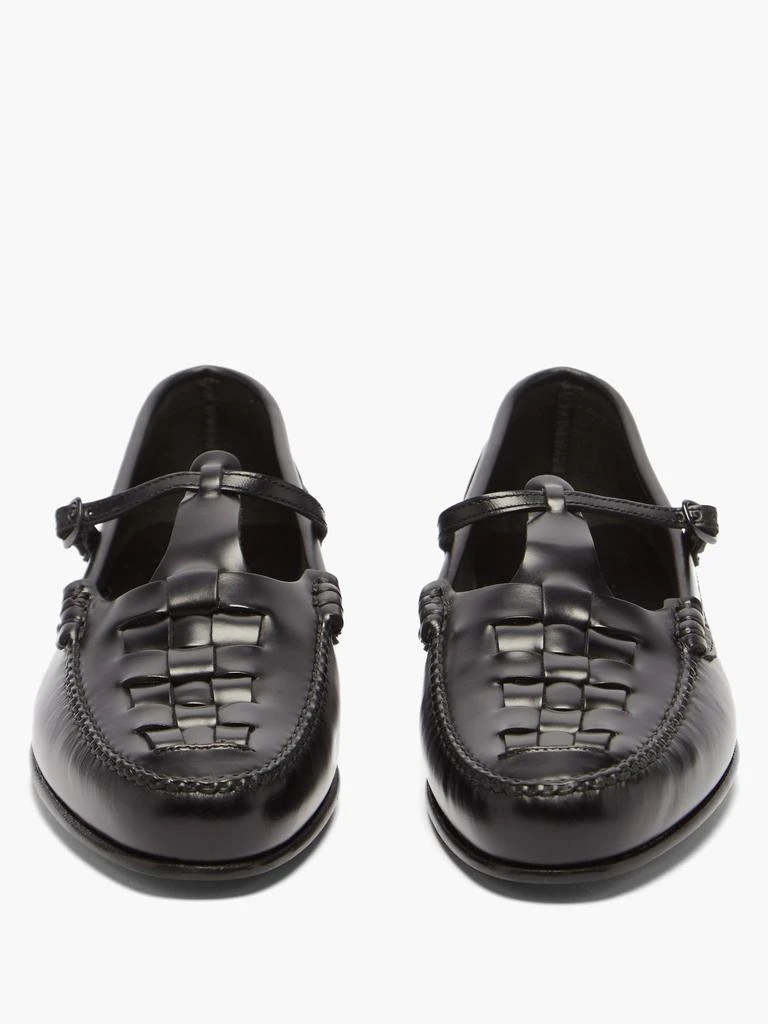 商品Hereu|Maqueda woven-leather T-strap loafers,价格¥2376,第5张图片详细描述