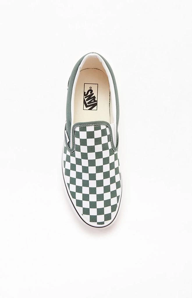 商品Vans|Checkerboard Green Slip-On Shoes,价格¥268,第5张图片详细描述