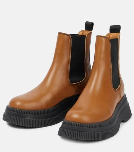 商品Ganni|Leather Chelsea boots,价格¥2532,第5张图片详细描述