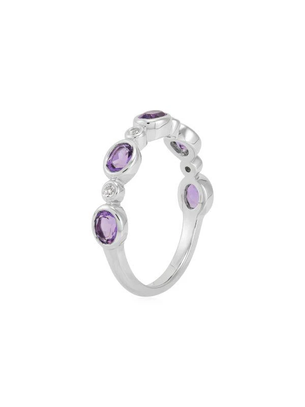 商品Saks Fifth Avenue|14K White Gold, Amethyst & White Topaz Studded Ring,价格¥4143,第2张图片详细描述