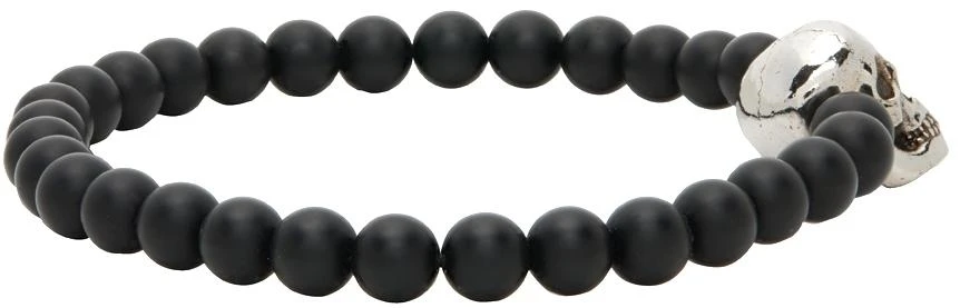 商品Alexander McQueen|Black Skull Beaded Bracelet,价格¥1195,第5张图片详细描述