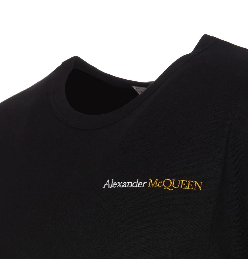 商品Alexander McQueen|Alexander McQueen Logo Embroidered Crewneck T-Shirt,价格¥2003,第3张图片详细描述
