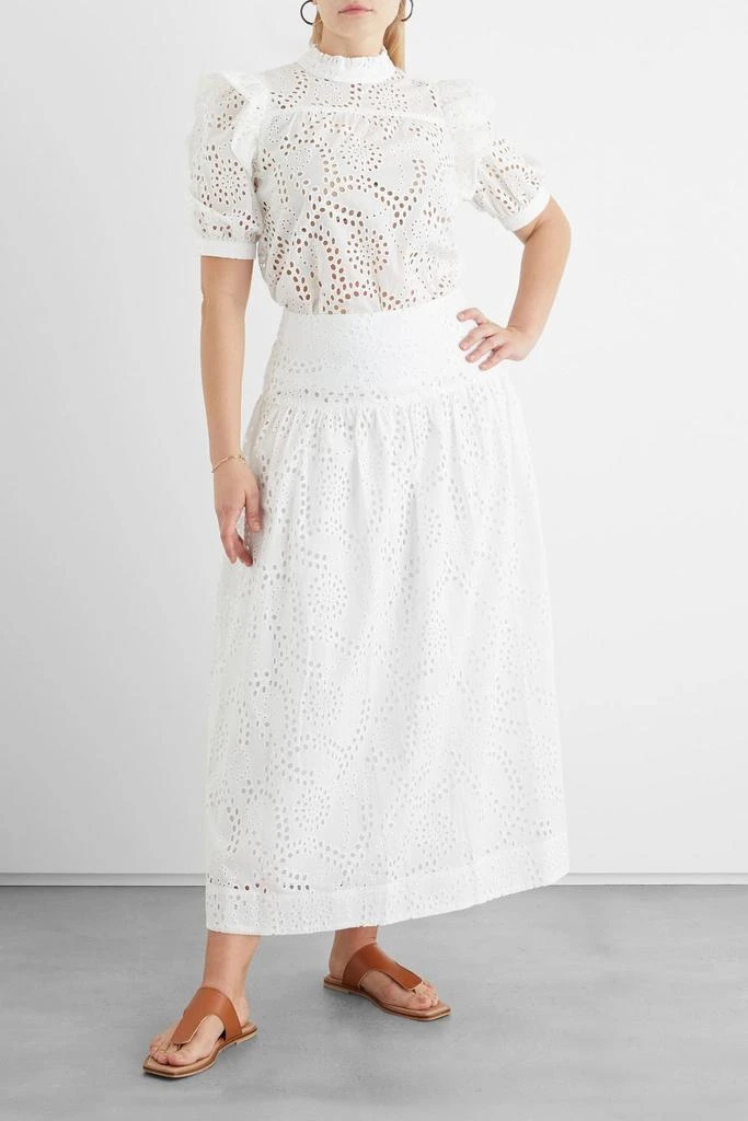 商品IRIS & INK|Therese broderie anglaise cotton top,价格¥425,第3张图片详细描述
