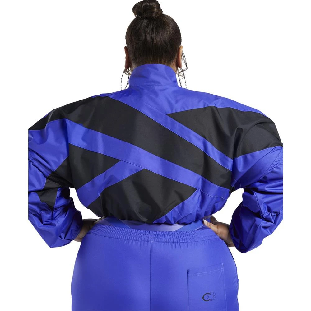 商品Reebok|x Cardi B Plus Size Cropped Track jacket,价格¥240,第2张图片详细描述