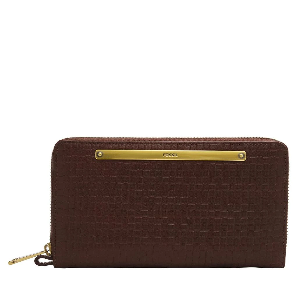 商品Fossil|Liza Leather Zip Around Clutch,价格¥346,第1张图片