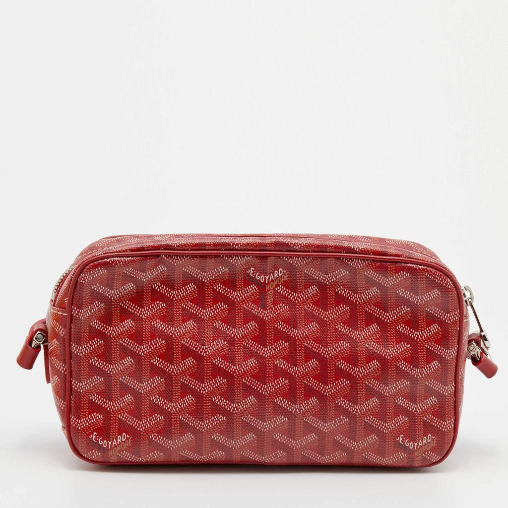 商品[二手商品] Goyard|Goyard Red Goyardine Coated Canvas Sac Cap Vert Crossbody Bag,价格¥13845,第4张图片详细描述