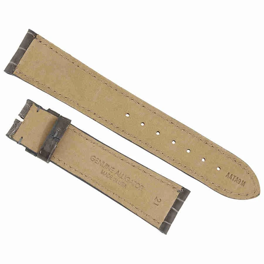 商品Hadley Roma|Hadley Roma 21 MM Shiny Light Grey Alligator Leather Strap,价格¥585,第2张图片详细描述