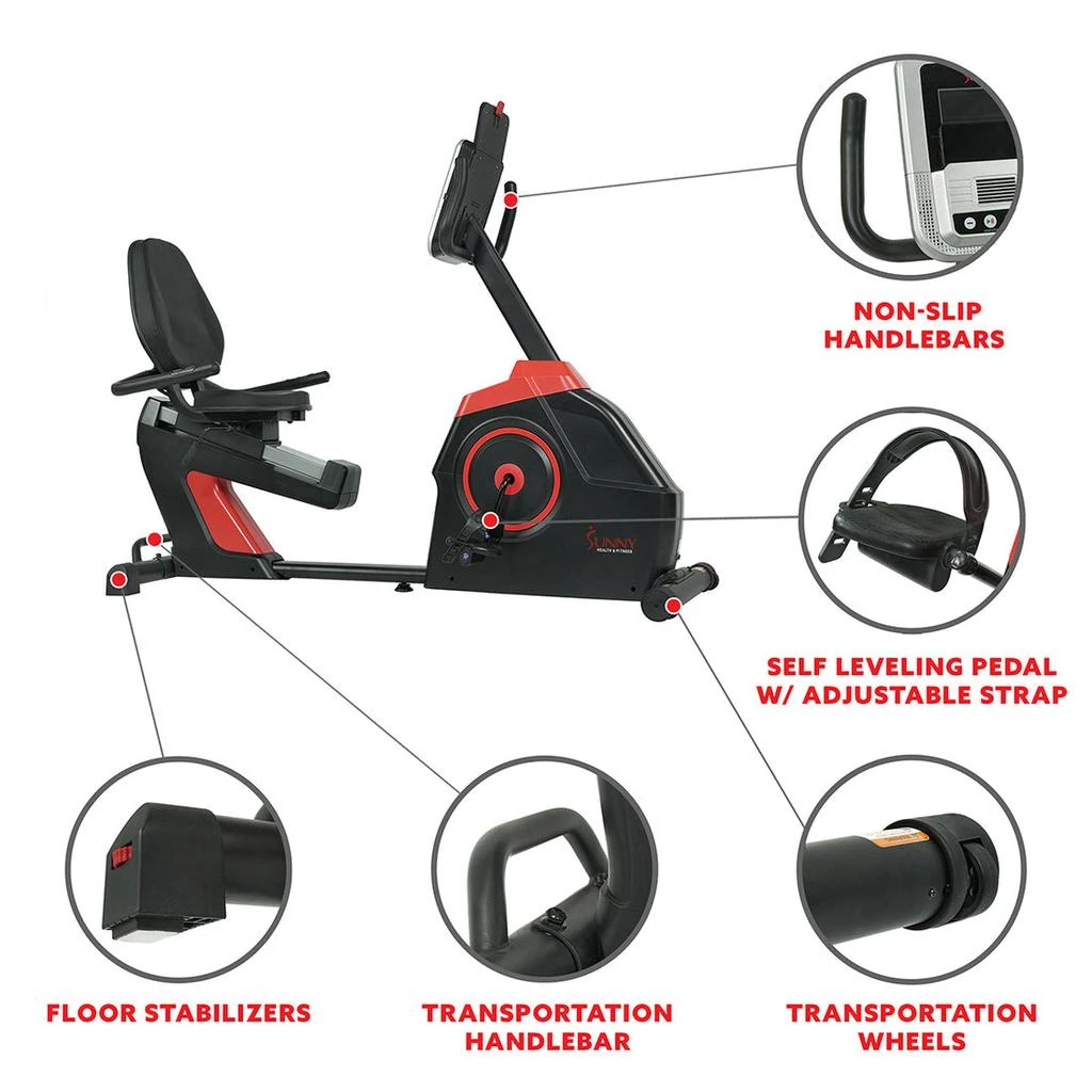 商品Sunny Health & Fitness|Sunny Health & Fitness Evo-Fit Cardio Recumbent Bike,价格¥4359,第5张图片详细描述