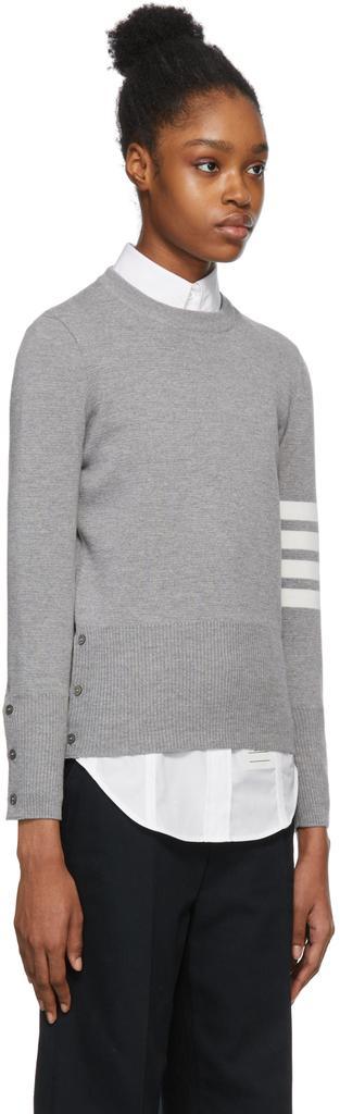 商品Thom Browne|灰色 Milano Classic 毛衣,价格¥9134,第4张图片详细描述