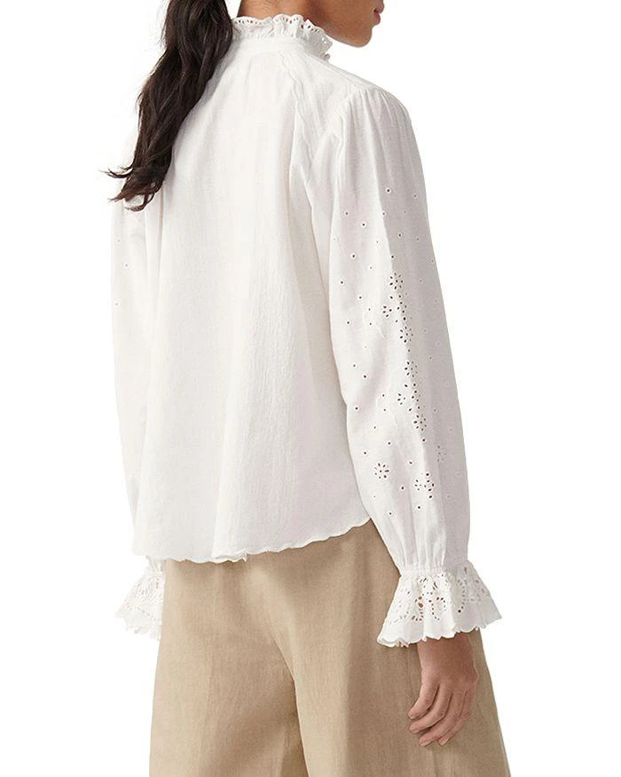 商品ba&sh|Feely Eyelet Ruffle Trim Shirt,价格¥853,第2张图片详细描述